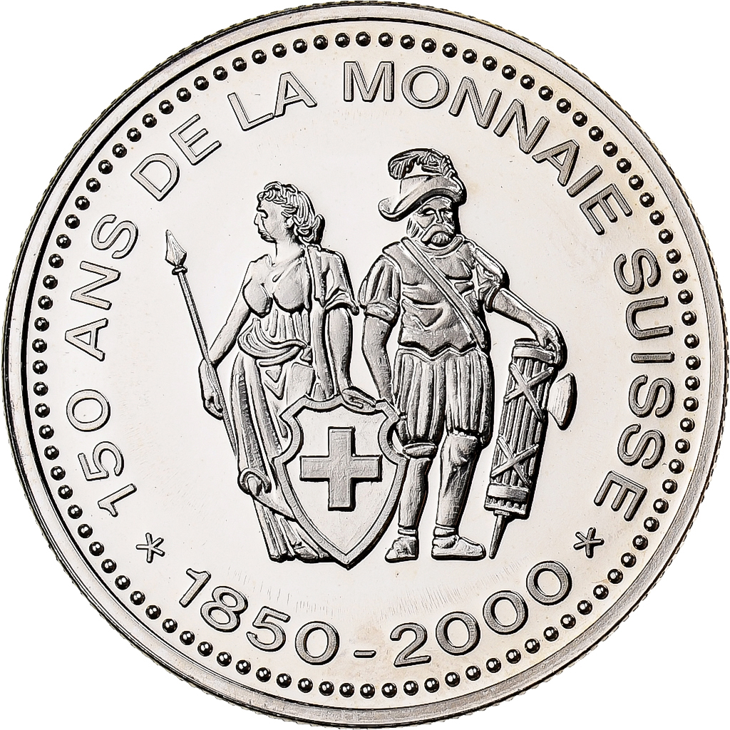 Switzerland, Medal, 150 Ans de la Monnaie Suisse, FIFA Centennial World