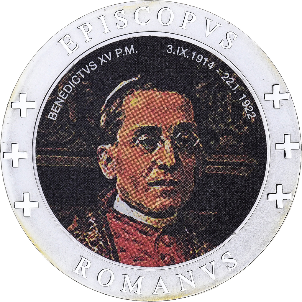 Vatican, Medal, Le Pape Benoit XV, Silver Plated Copper, 