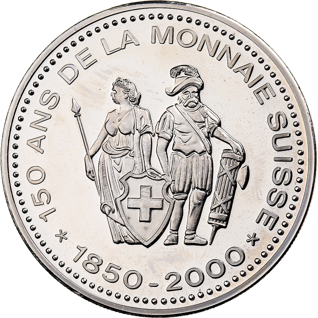 Switzerland, Medal, 150 Ans de la Monnaie Suisse, 2000, Copper-nickel, 