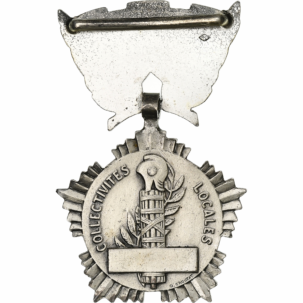 France, Collectivités locales, Medal, Excellent Quality, Crouzat, Silver, 32