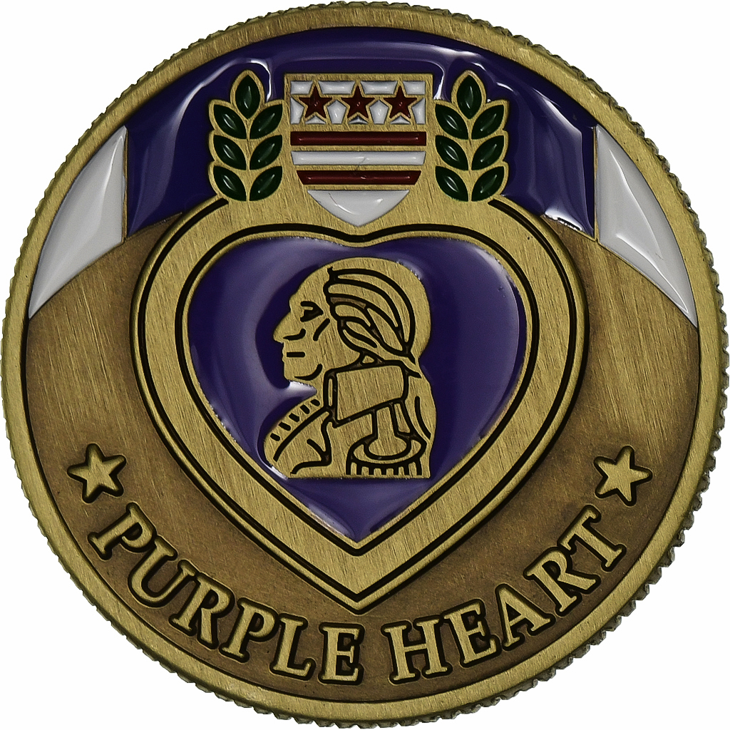 United States of America, Token, Purple Heart, Copper-Brass, 