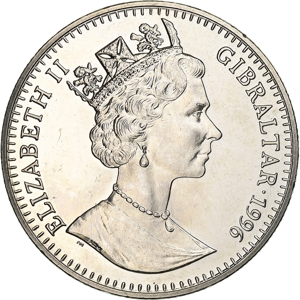 Gibraltar, 2.8 Ecus, 1996, BE, Copper-nickel, 