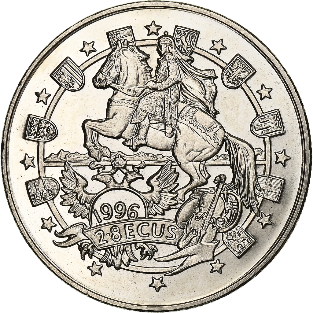 Gibraltar, 2.8 Ecus, 1996, BE, Copper-nickel, 