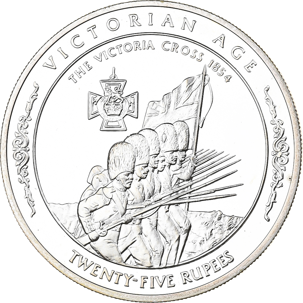 Seychelles, 25 Rupees, Victoria Cross, 1996, BE, Silver, 