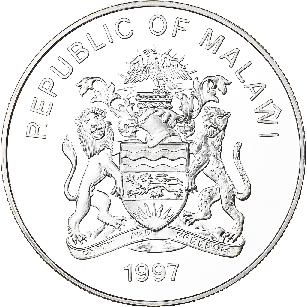 Malawi, 5 Kwacha, 1997, Proof, Silver, 