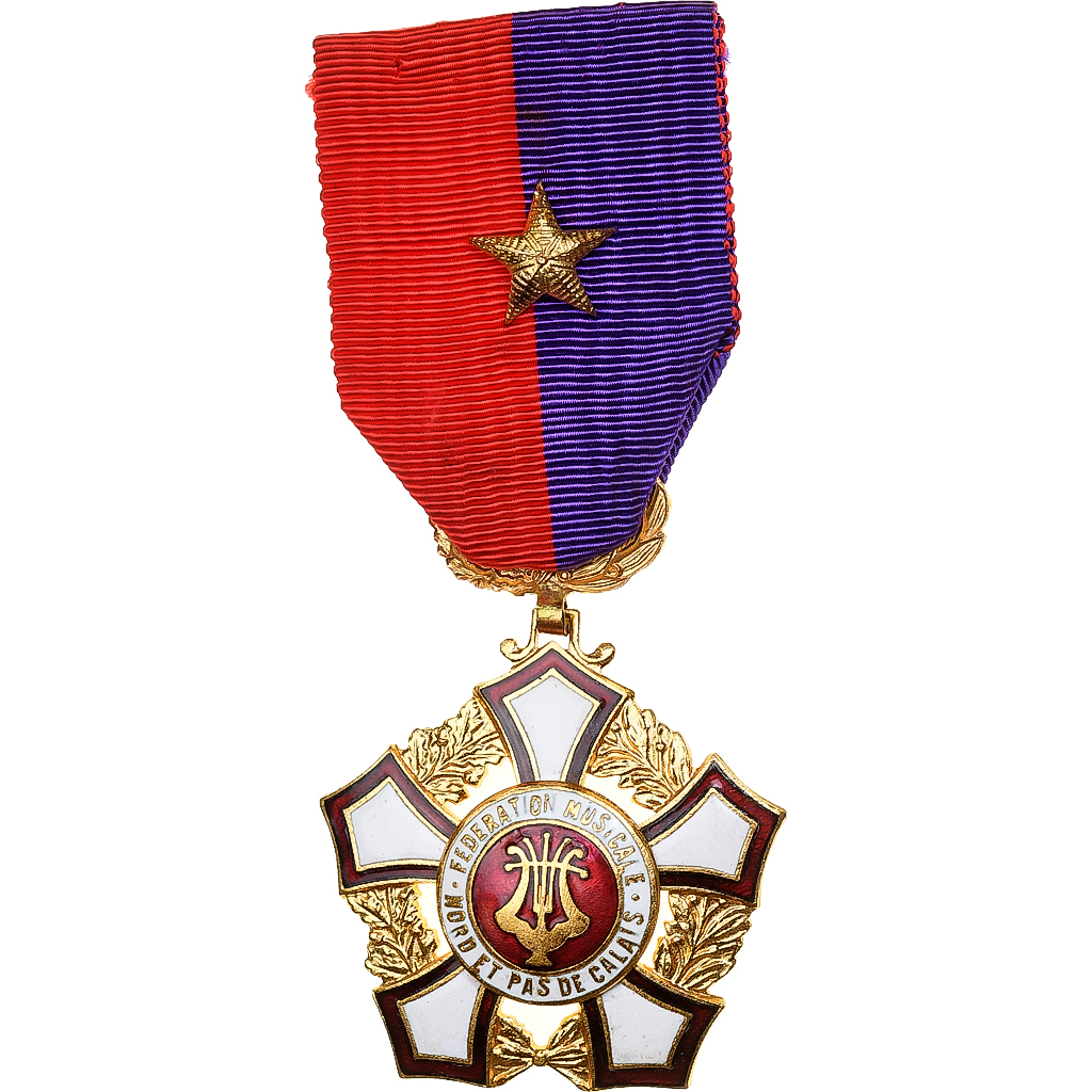 France, Fédération musicale du Nord-Pas-de-Calais, Medal, Uncirculated, Gilt