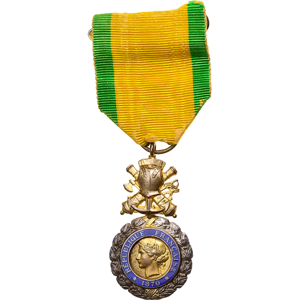 France, Troisième République, Valeur et Discipline, Medal, 1870, Excellent