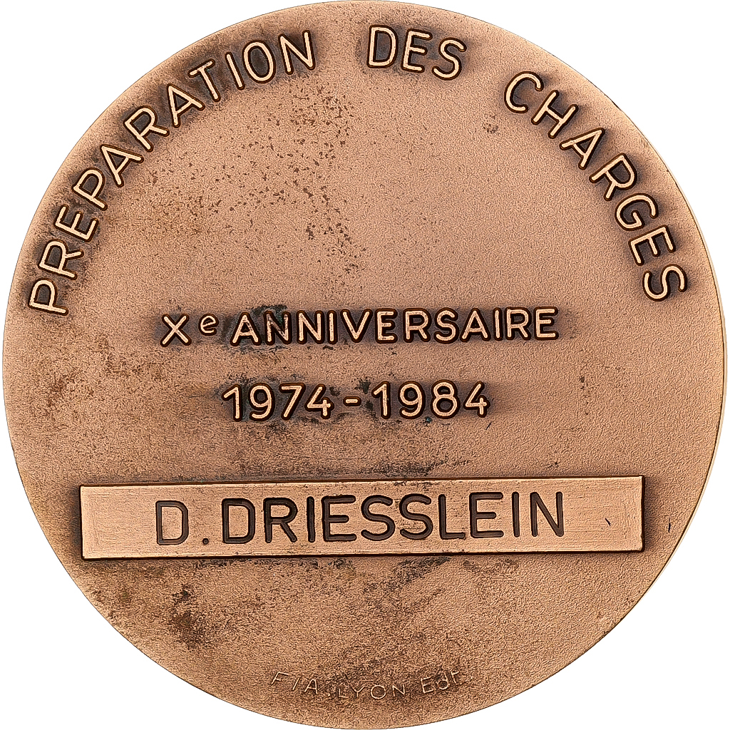 France, Medal, Solmer, Préparation des Charges, 1984, Bronze, FIA, 