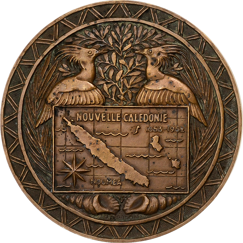 France, Medal, Compagnie des messageries maritimes Calédonien, 1952, Bronze