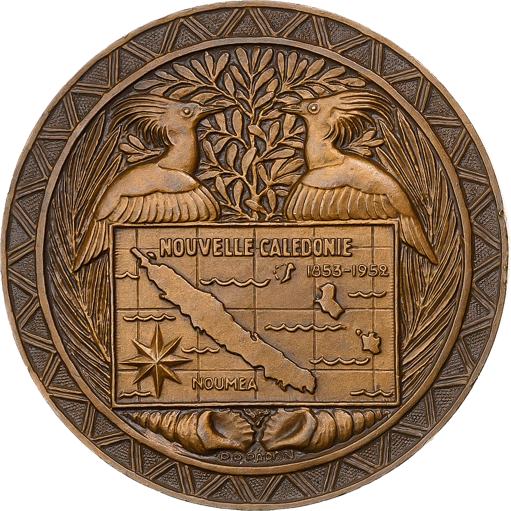 France, Medal, Compagnie des messageries maritimes Calédonien, 1952, Bronze