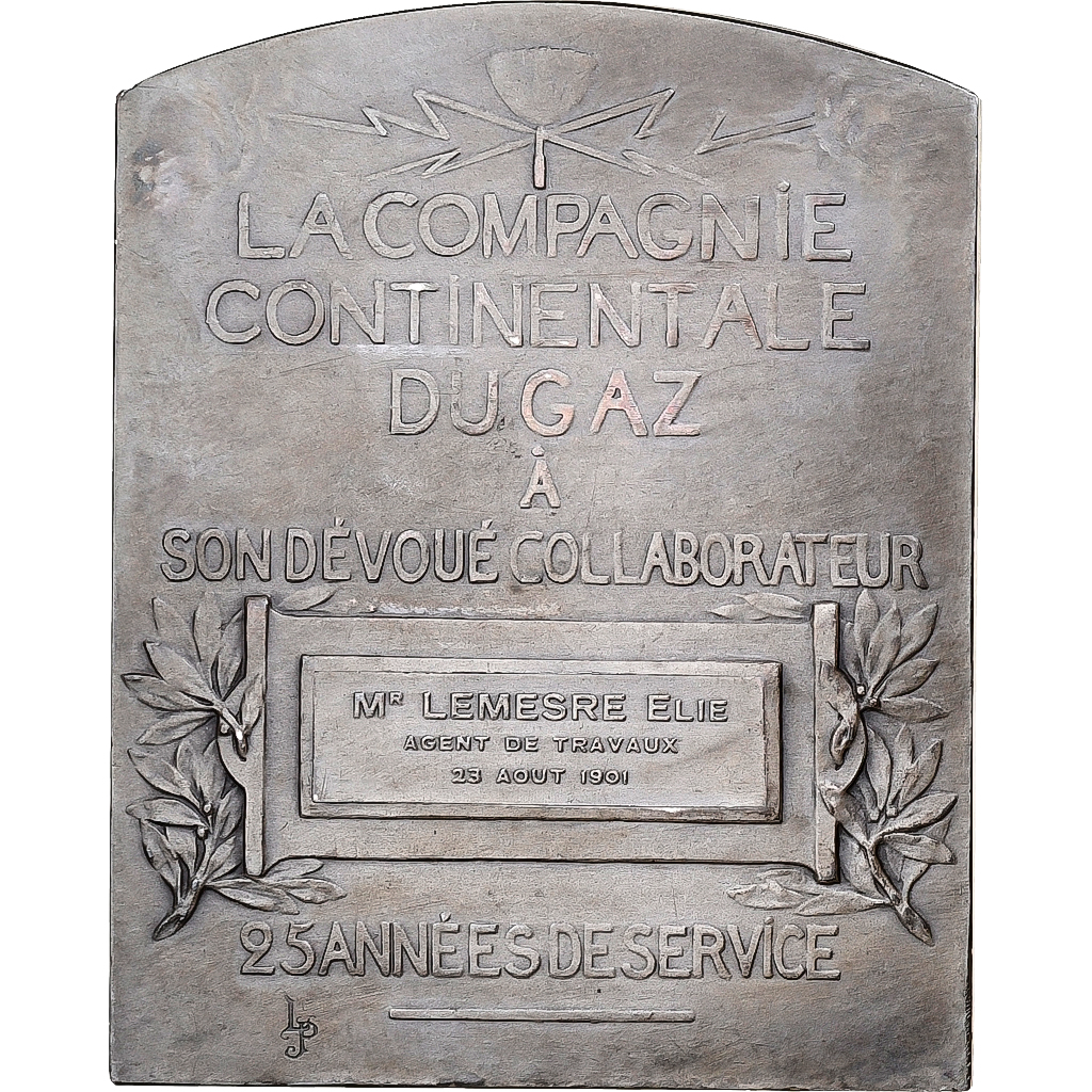 France, Medal, Compagnie Continentale du Gaz, 1901, Silver, Legastelois, 