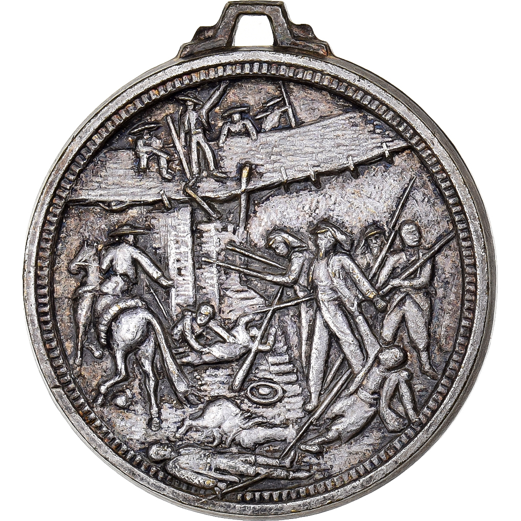 France, Medal, Légion Etrangère, Bataille de Camerone, Silvered bronze