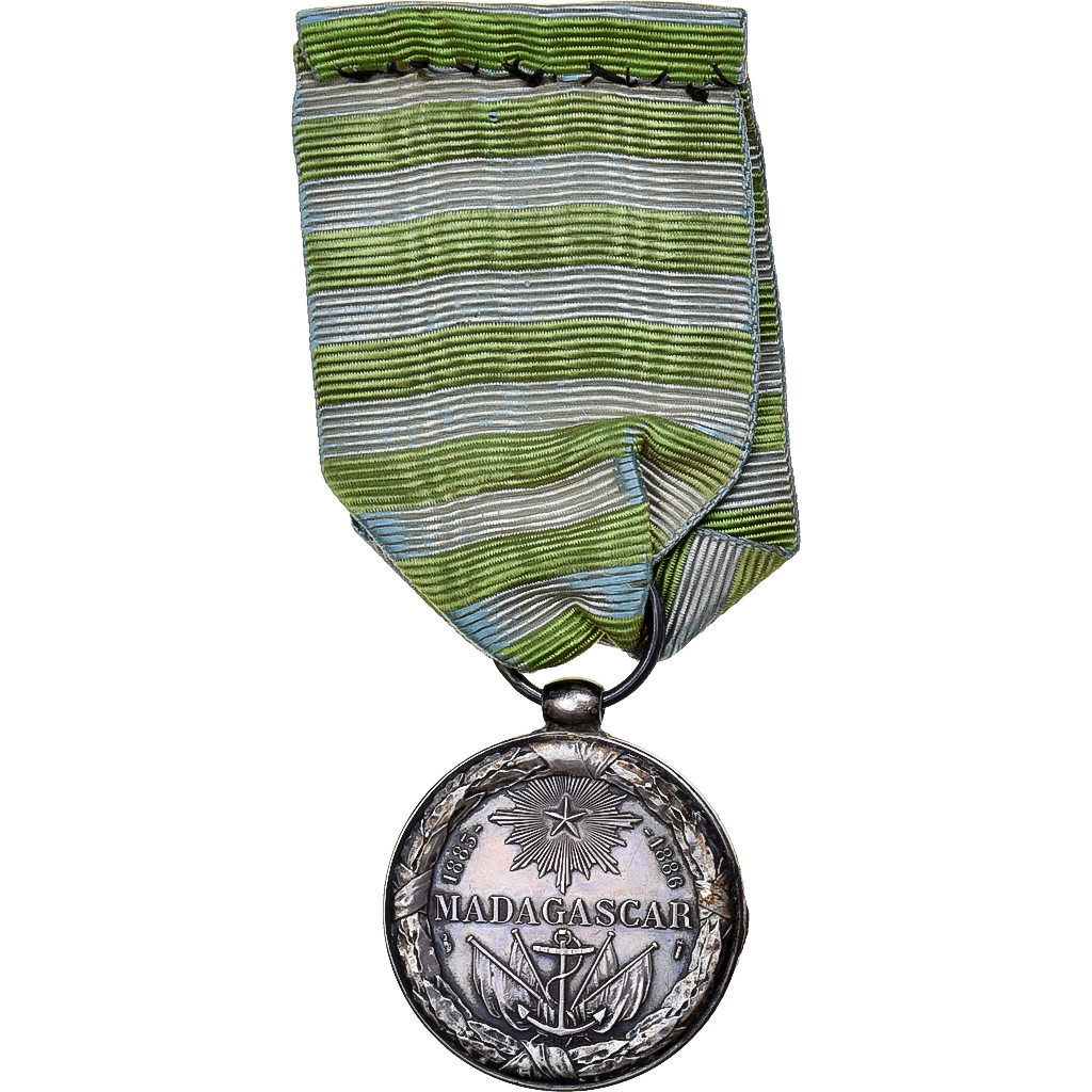 Madagascar, First Madagascar Expedition, History, Medaille, 1886, Excellent