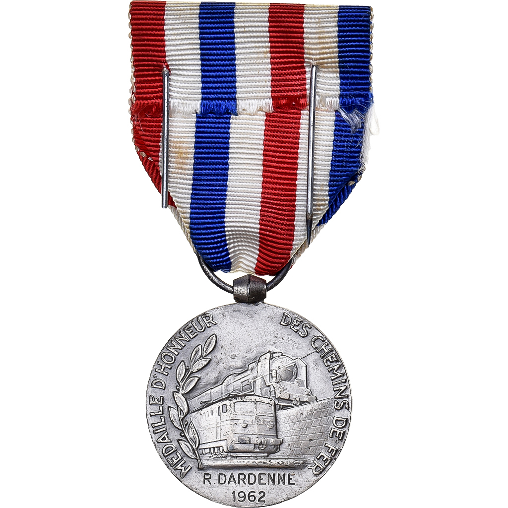 France, Médaille d'honneur des chemins de fer, Railway, Medal, 1962, Very Good