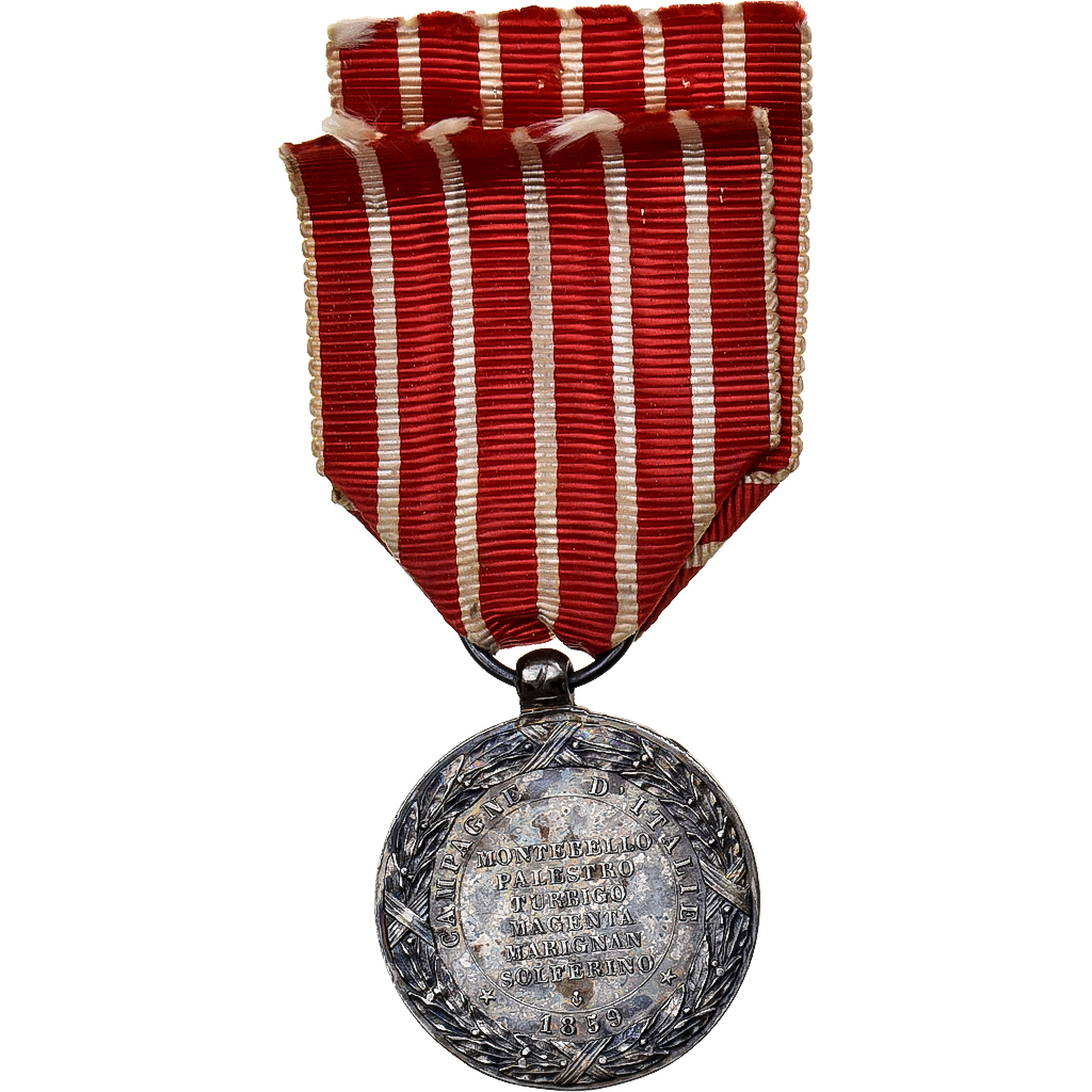 France, Napoléon III, Campagne d'Italie, WAR, Medal, 1859, Excellent Quality
