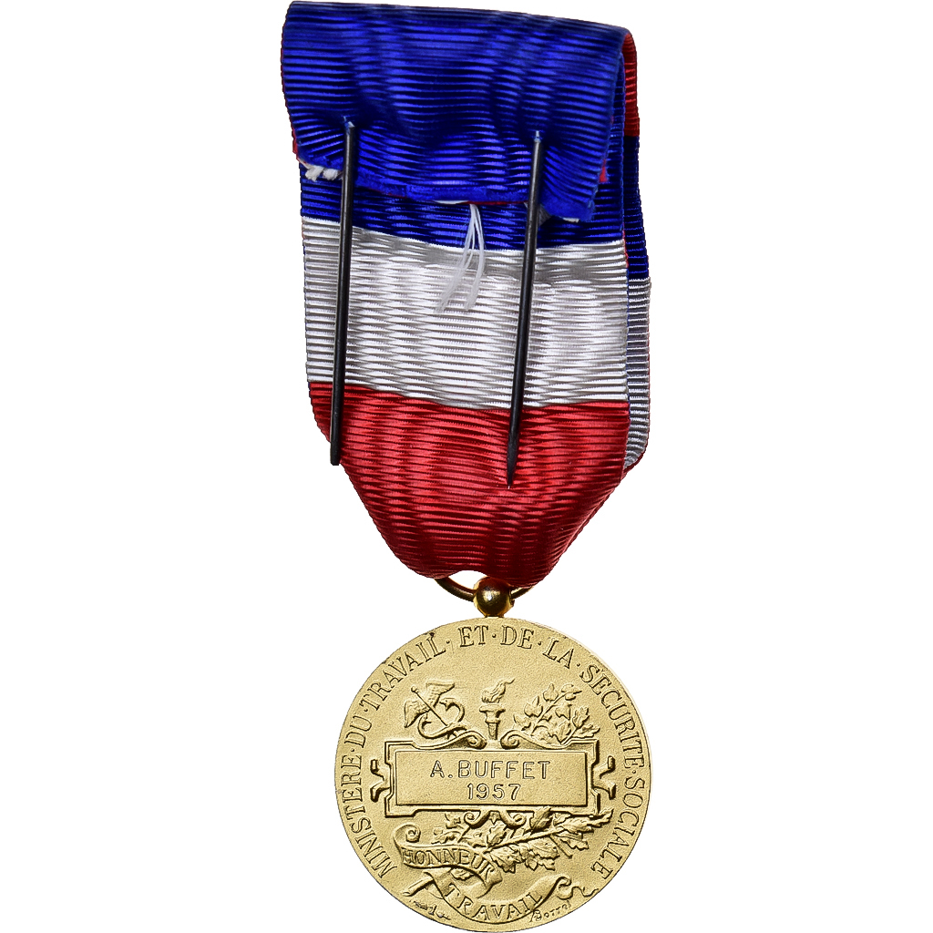 France, Ministère du Travail et de la Sécurité Sociale, Medal, 1957