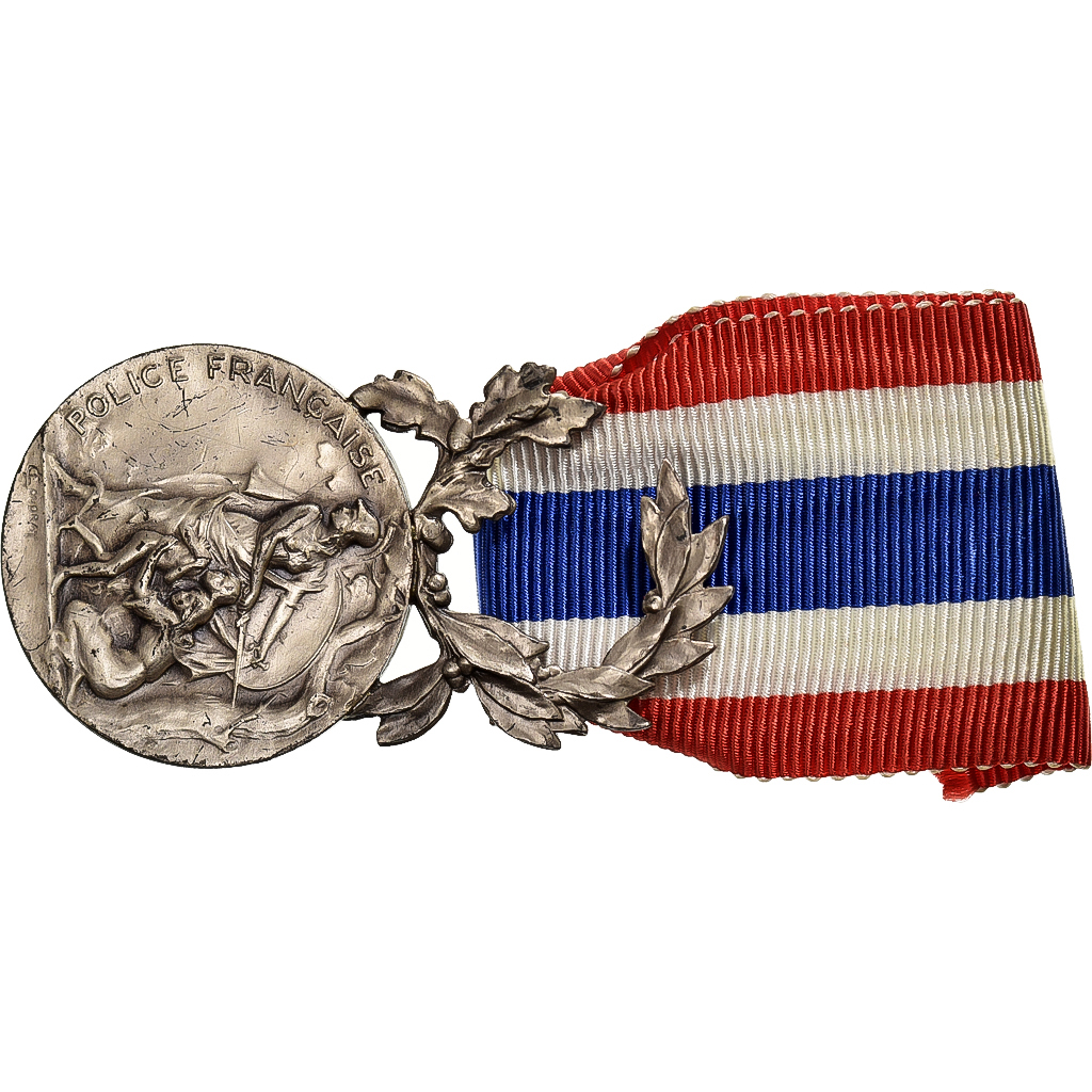 France, Police Municipale et Rurale, Medal, Excellent Quality, Coudray, Silver