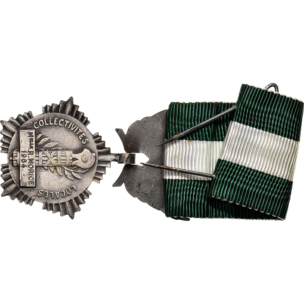 France, Collectivités locales, Politics, Medal, 1964, Excellent Quality