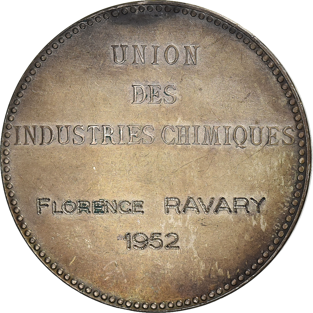 France, Medal, Union des Industries Chimiques, 1952, Silver