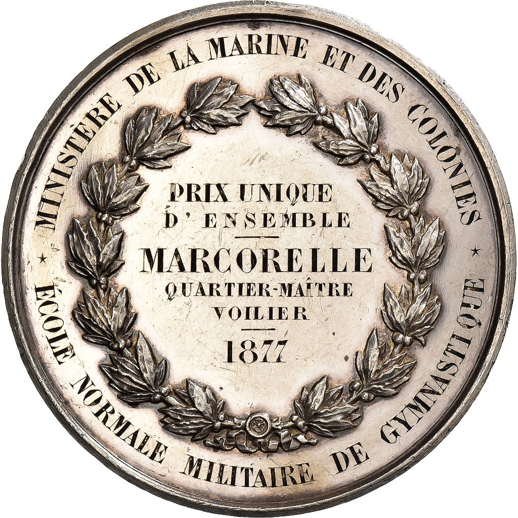 France, Medal, Ministère de la Marine et des Colonies, Ecole Militaire de