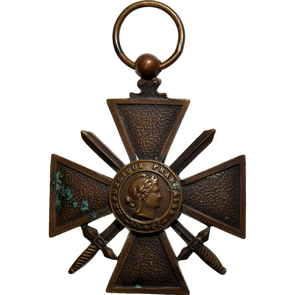 France, Croix de Guerre, Medal, 1914-1918, Good Quality, Bronze, 38