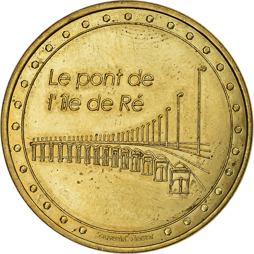 France, Token, Ile de Ré - Le pont -les villages, Copper-nickel Aluminium