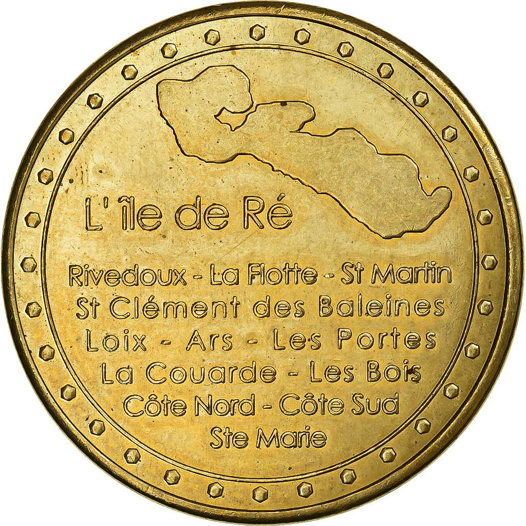 France, Token, Ile de Ré - Le pont -les villages, Copper-nickel Aluminium