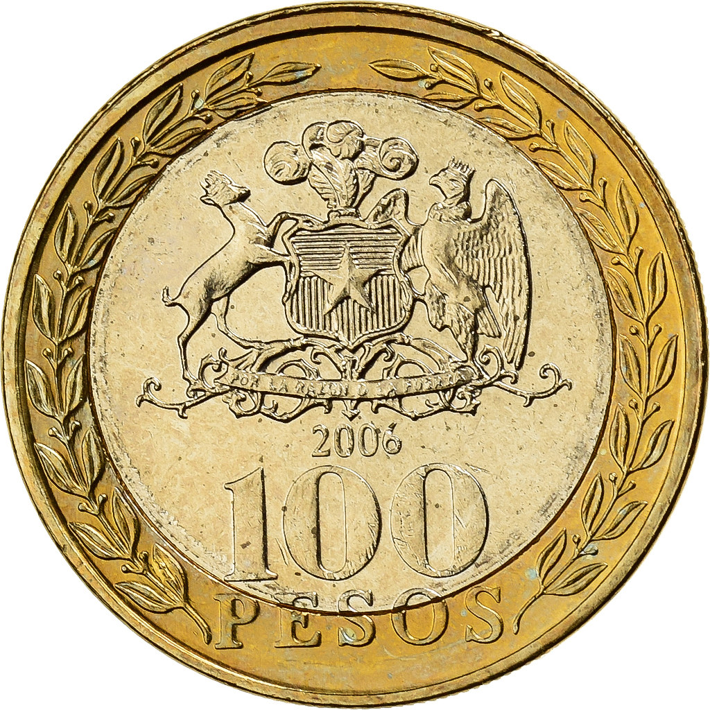 Chile, 100 Pesos, 2006, Santiago, Bi-Metallic, , KM:236