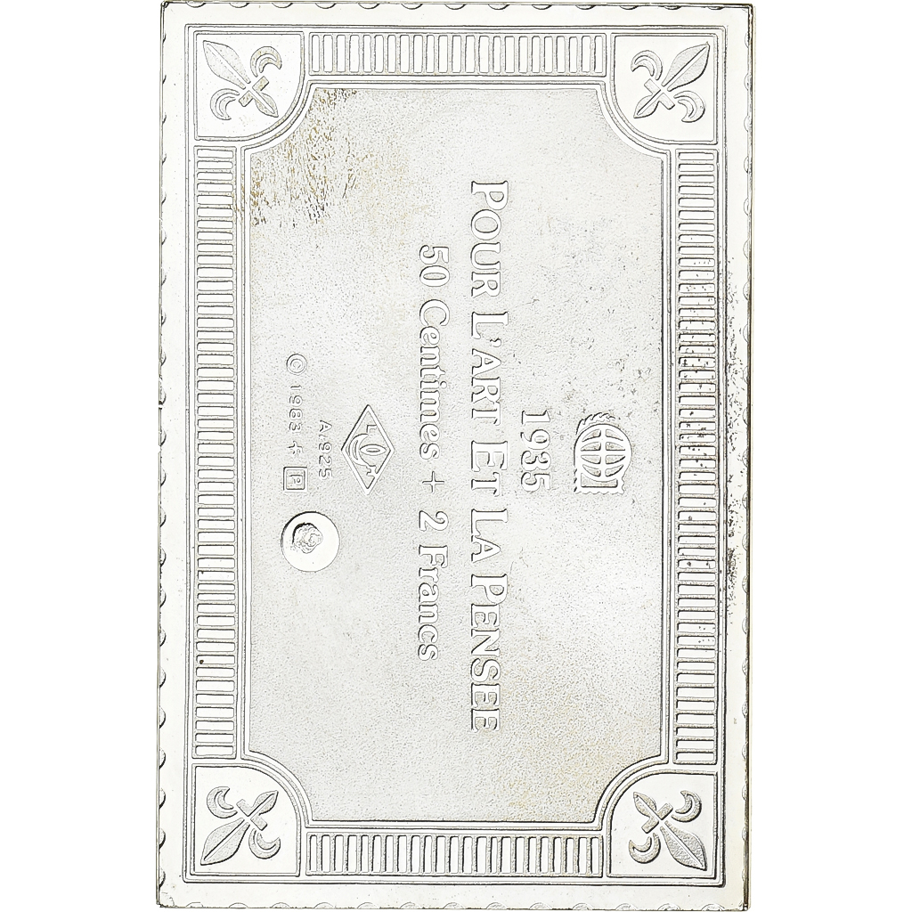France, Medal, Timbre, Pour l'Art et la Pensée, 50 Centimes + 2 Francs, 1983