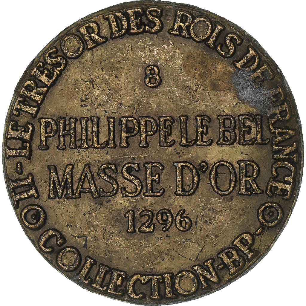 France, Token, Collection BP, Masse d'Or Philippe le Bel, Copper, 