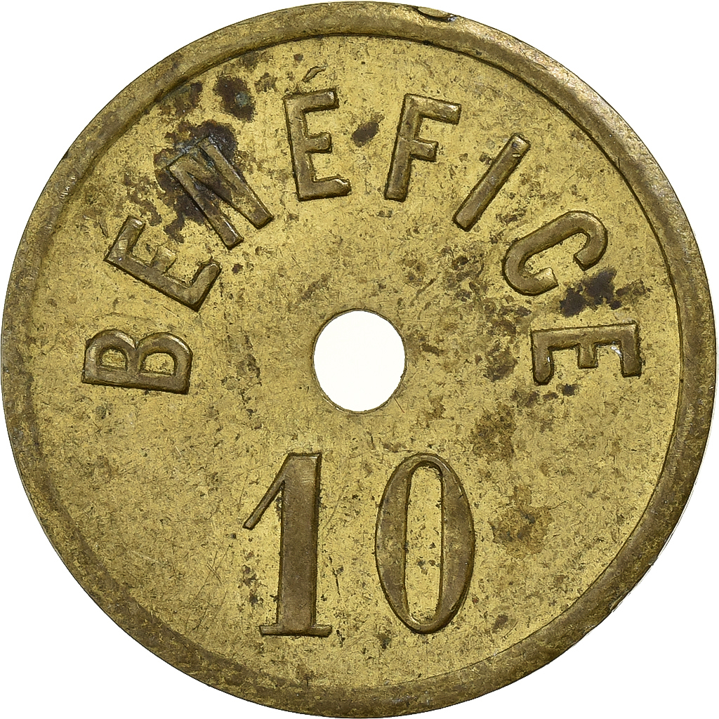 France, L'Indépendante, Lille, 10 Centimes, , Brass
