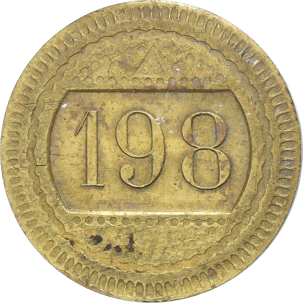 France, A Consommer, 20 Centimes, 198, , Brass