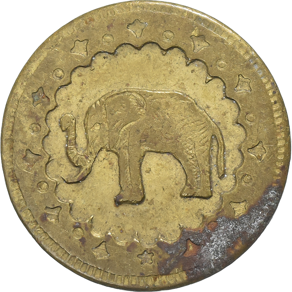 France, A Consommer, 20 Centimes, Eléphant, , Brass