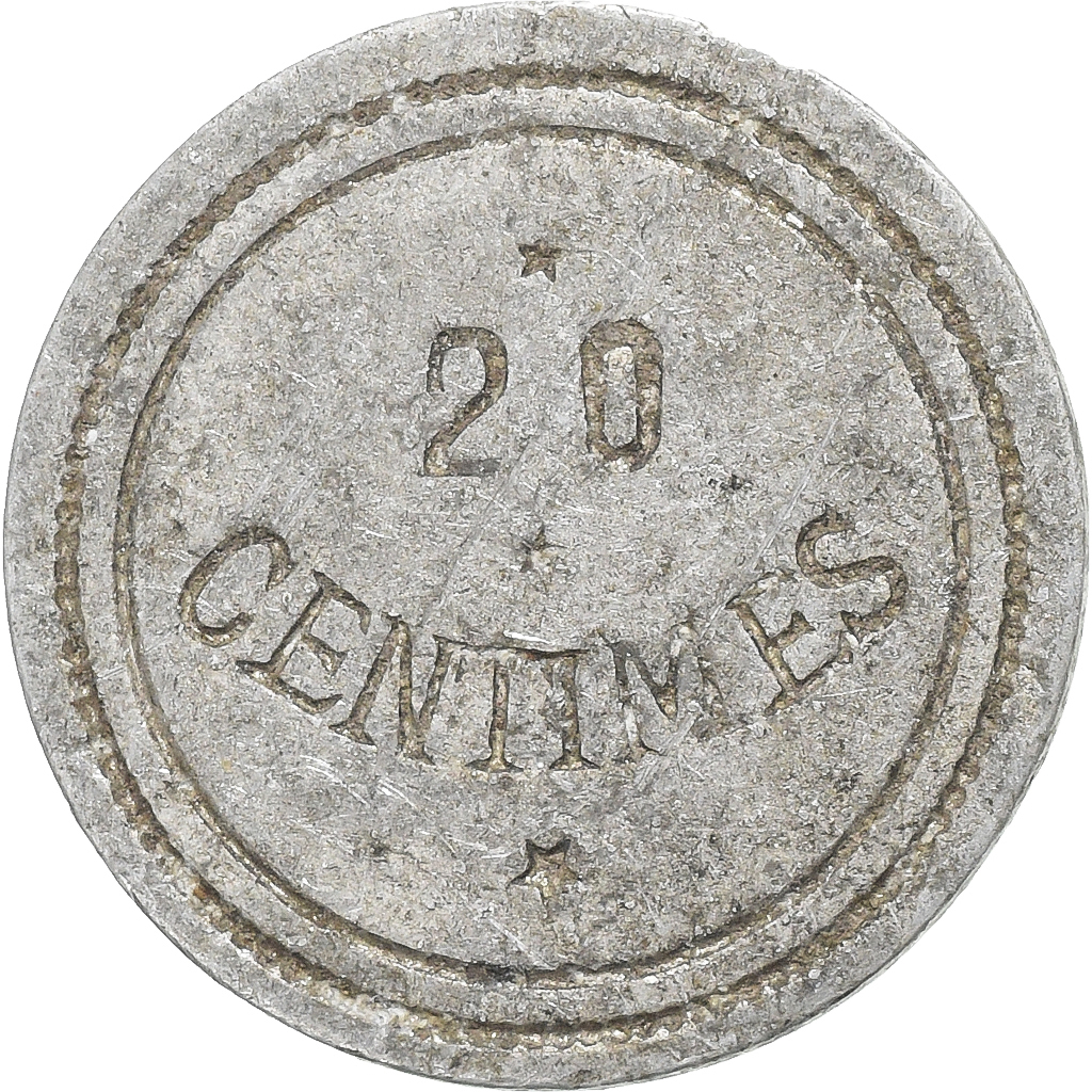 France, A Consommer, 20 Centimes, 207, , Aluminium-Zinc