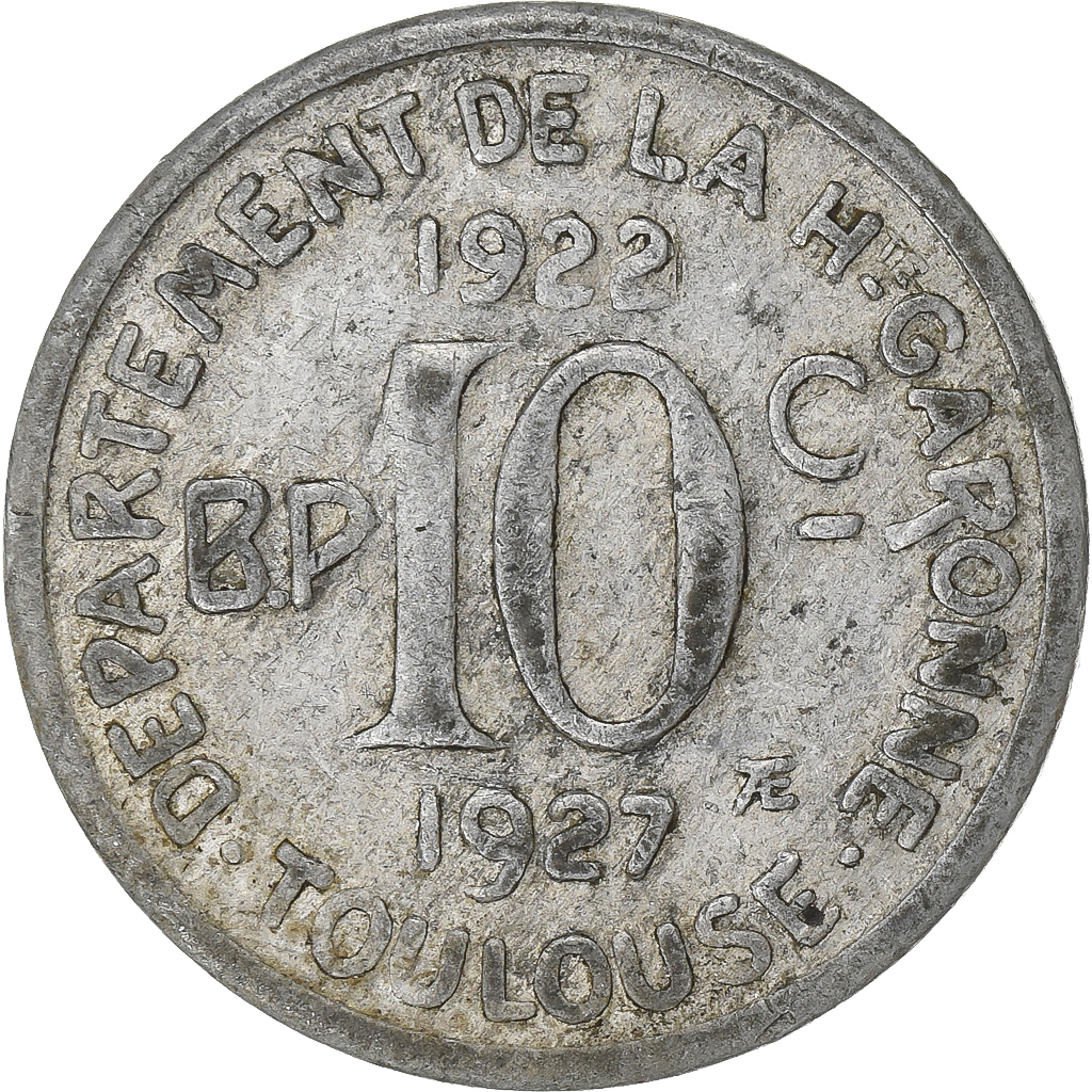France, Toulouse, 10 Centimes, 1927, , Aluminium, Elie:15.2