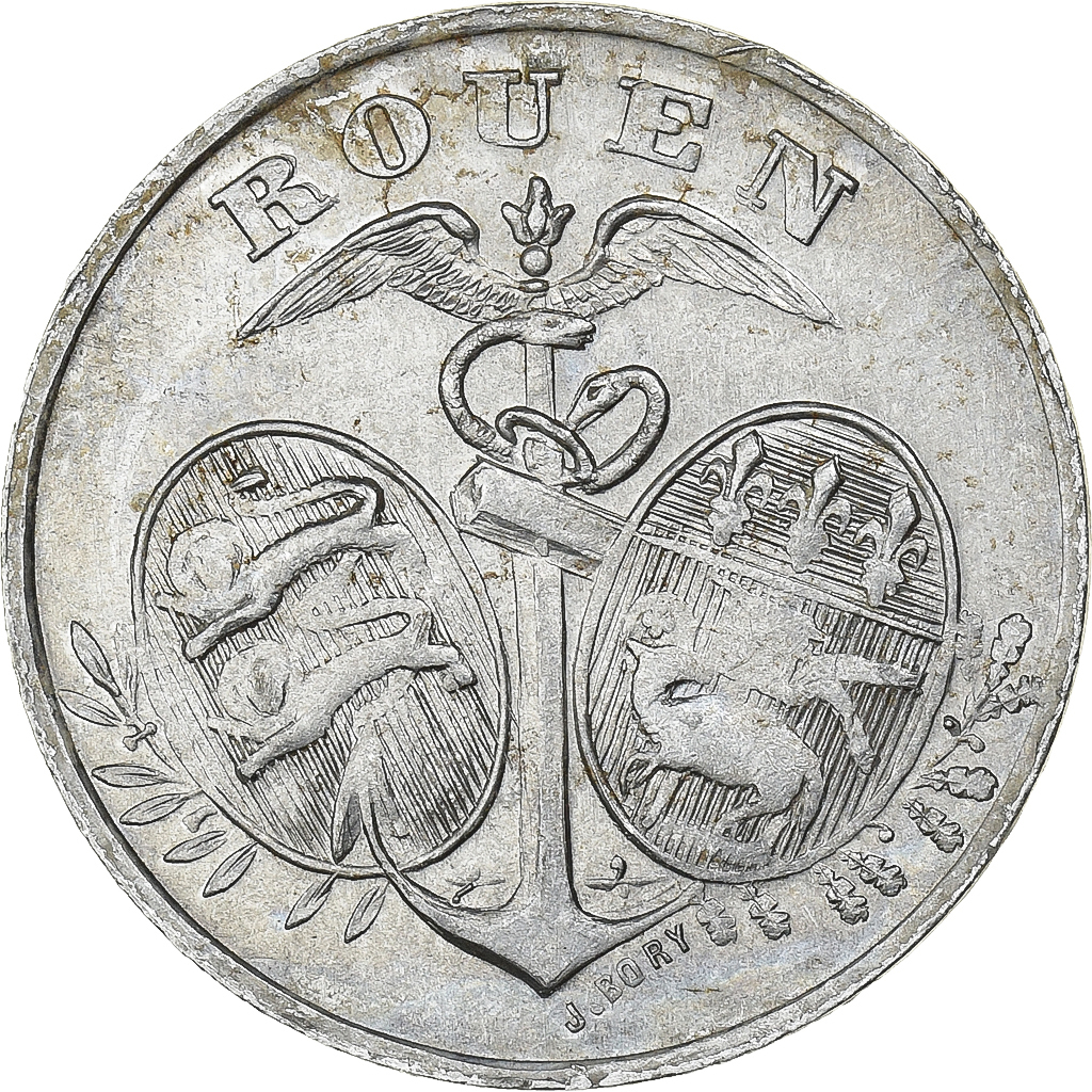 France, Chambre de commerce de Rouen, 5 Centimes, 1918, , Aluminium