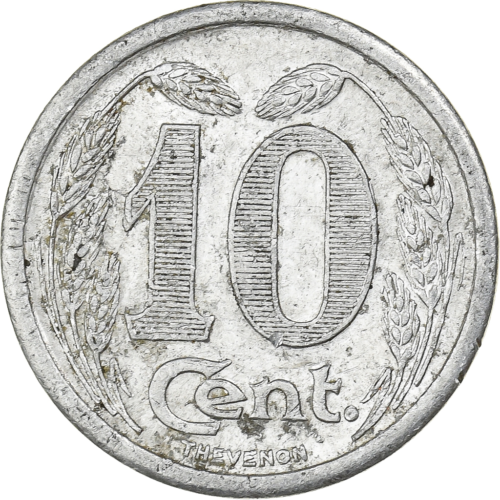 France, Chambre de commerce d'Evreux, 10 Centimes, 1921, , Aluminium