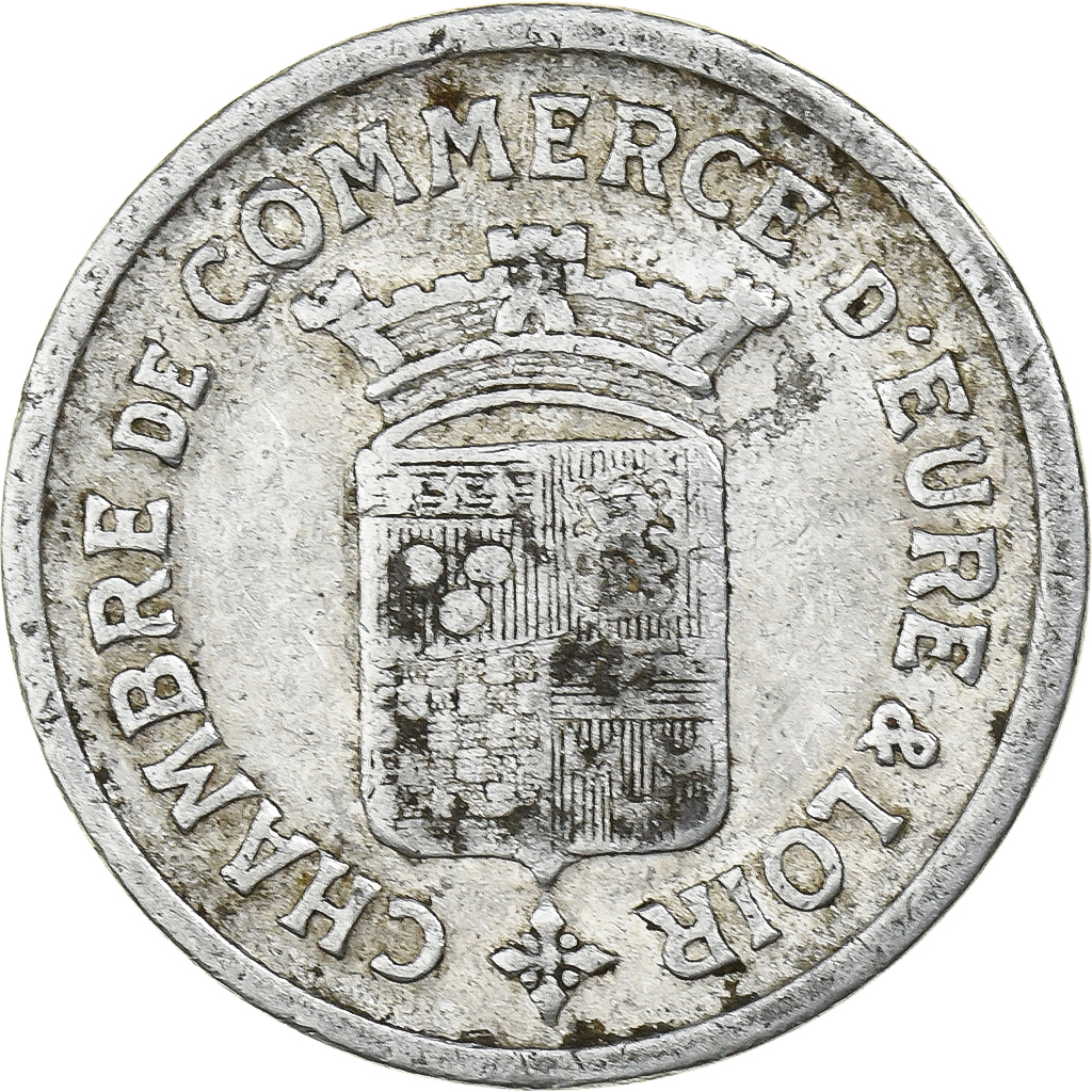 France, Chambre de commerce d'Evreux, 10 Centimes, 1922, , Aluminium