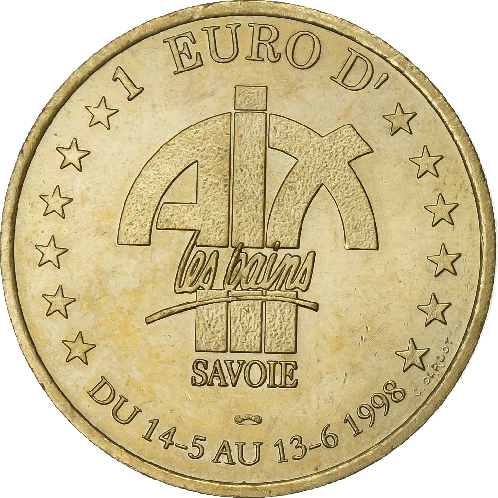 France, Euro, 1998, Aix-les-Bains, Copper-Nickel-Aluminum, AU