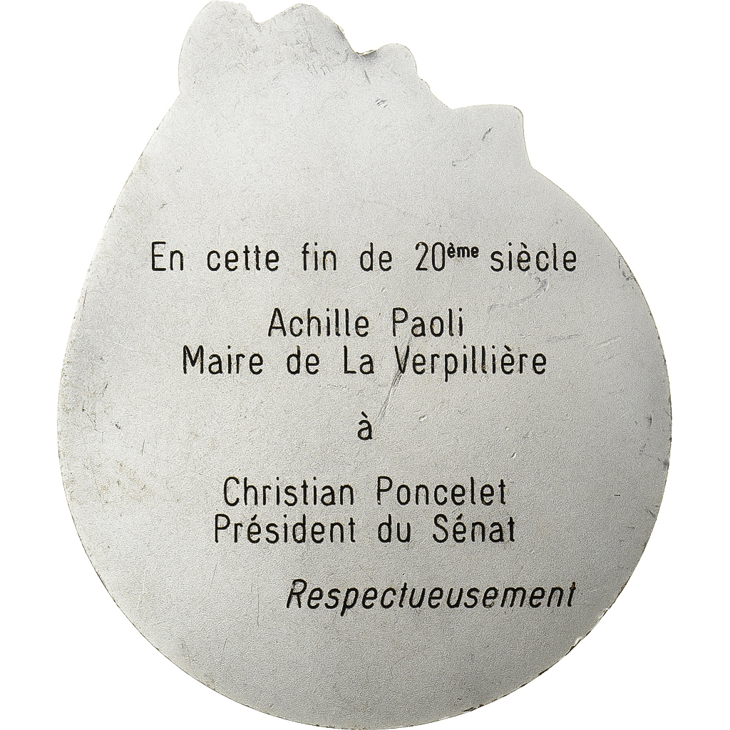 France, Medal, la Verpillière à Christian Poncelet, Président du Sénat