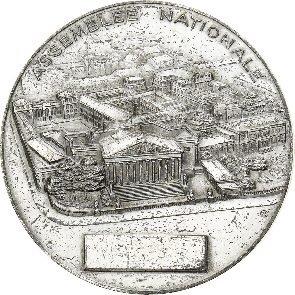 France, Medal, Assemblée Nationale, n.d., Silver, Cochet, | Tokens