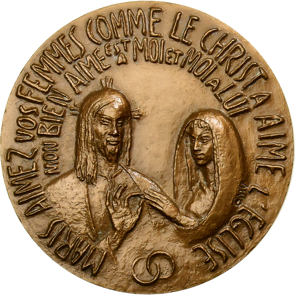 France, Medal, Médaille de mariage, 1967, Bronze, 