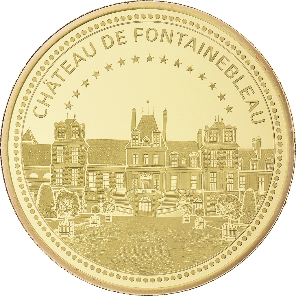 France, Medal, Le Château de Fontainebleau, Copper-Nickel Gilt, 