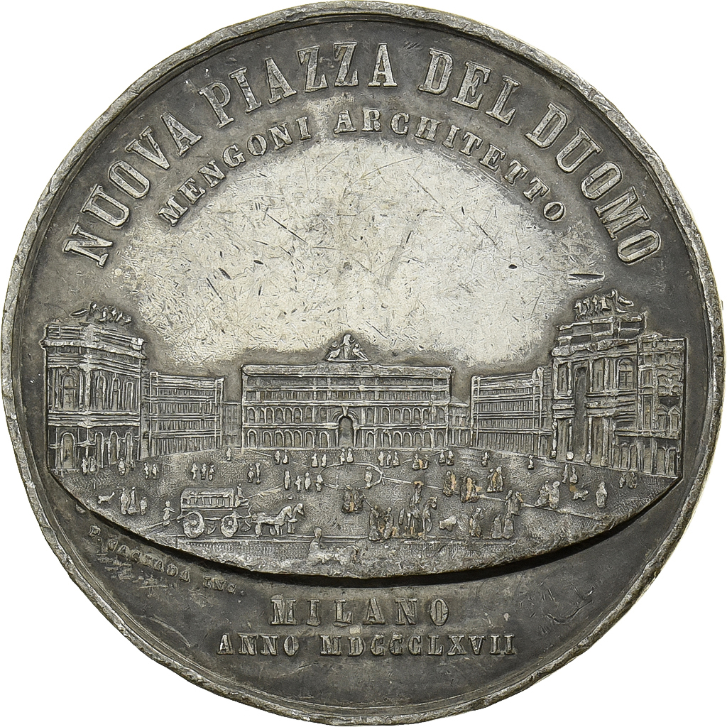 Italy, Medal, Cattedrale di Milano, 1867, Tin-Zinc, 