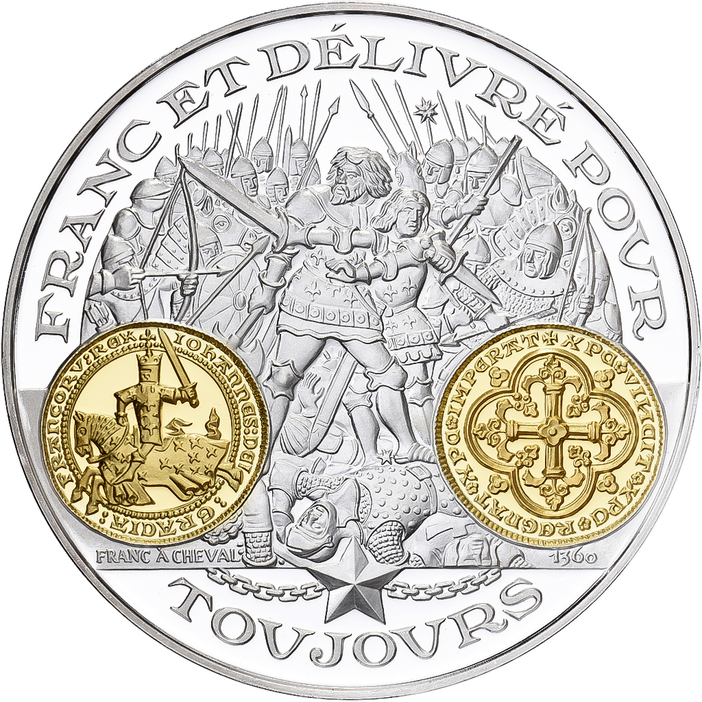 France, Medal, 2000 Ans d'Histoire Monétaire, Franc à Cheval, Silver, 