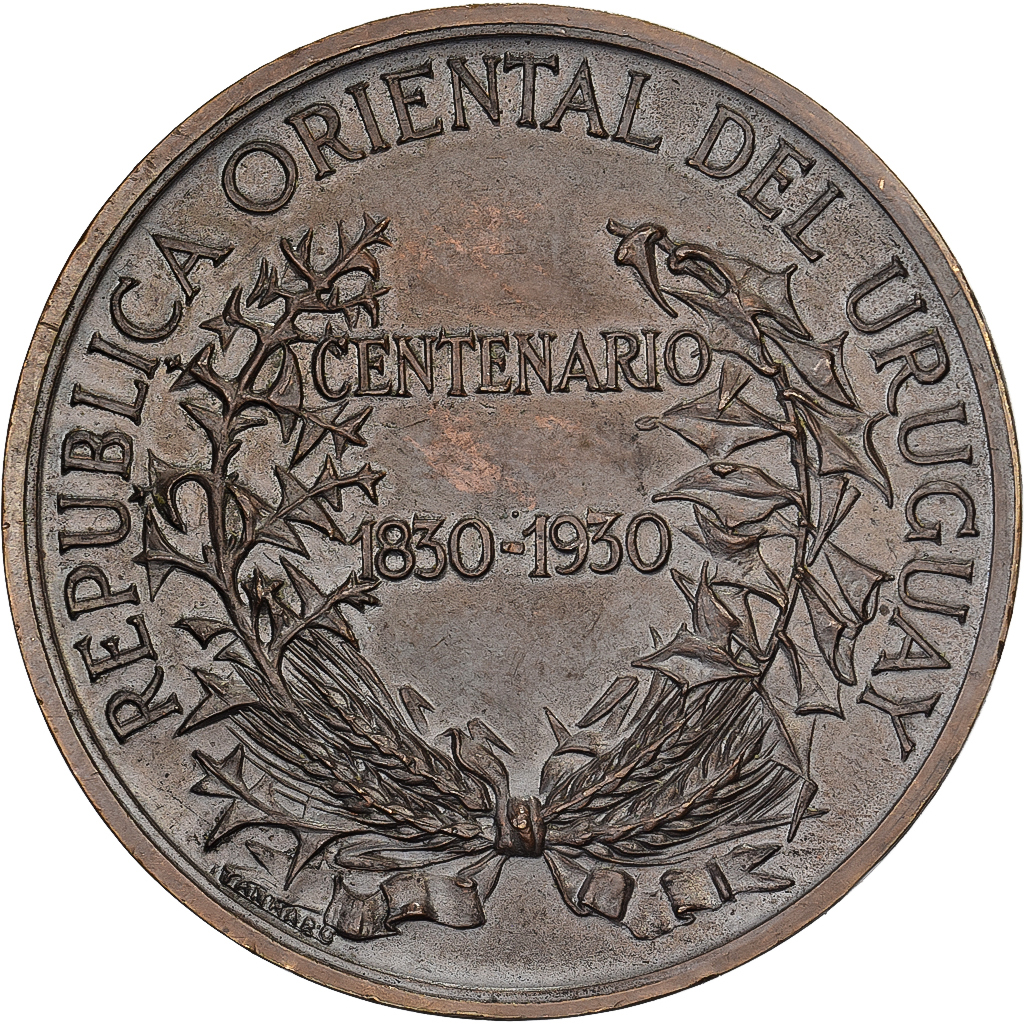 Uruguay, Medal, Republica Oriental del Uruguay, Centenario, 1830-1930, Bronze