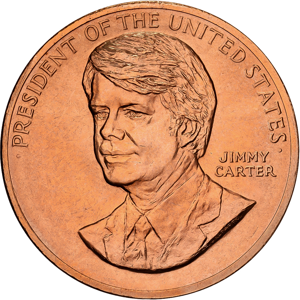 United States, Medal, Les Présidents des Etats-Unis, J. Carter, Copper