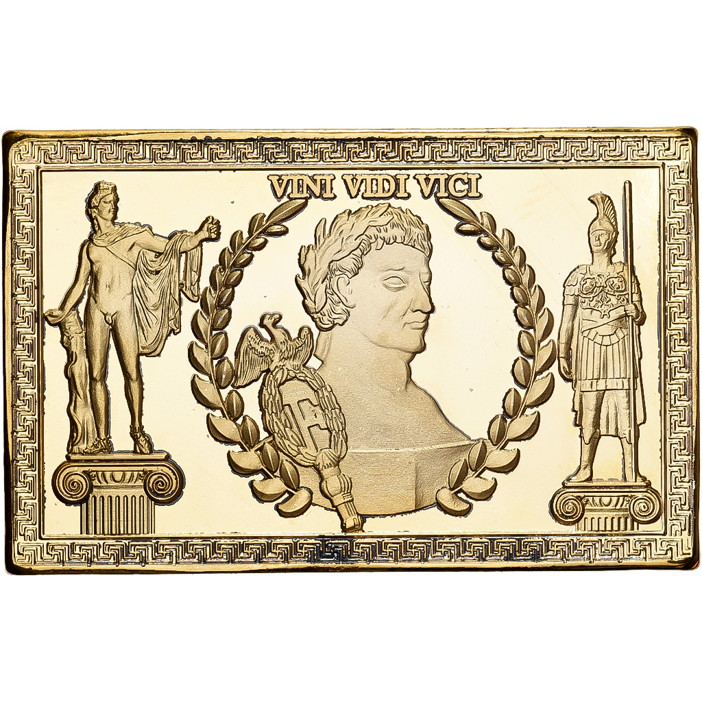 France, Lingotin, Jules César, Copper-Nickel Gilt, 