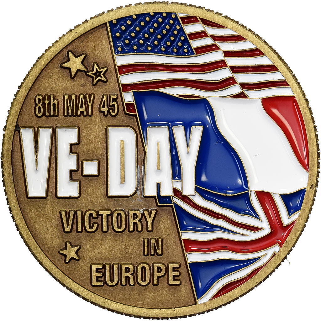 United States, Token, World War II, Victory, Copper-nickel, VE-DAY, 