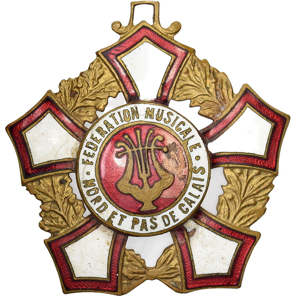 France, Fédération musicale du Nord-Pas-de-Calais, Medal, Very Good Quality